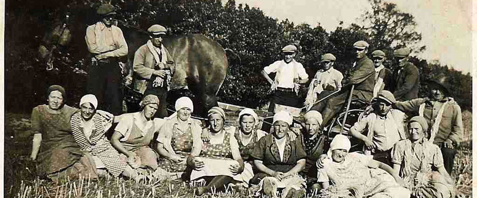 Gruppe von Feldarbeitern im Jahre 1948